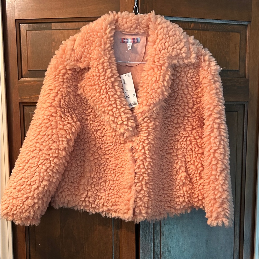 Urban Outfitters Pink Fuzzy Jacket NWT